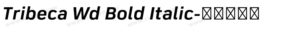 Tribeca Wd Bold Italic字体转换